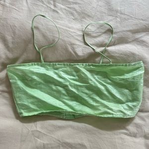 Paloma Wool Shimmer Lime Green Crop Top